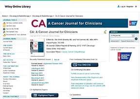 《临床肿瘤杂志》(CA Cancer J Clin)